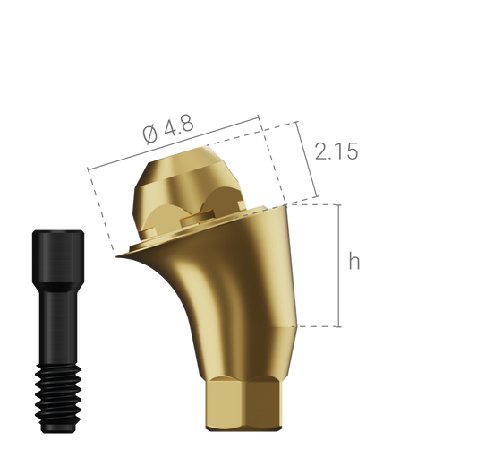 Pilier Tétra angulé + vis