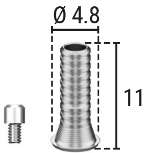 Pilar provisional + tornillo para pilar Tetra