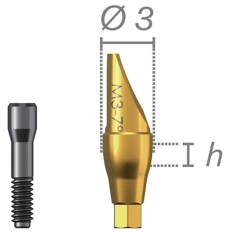 Pilar angulado + tornillo