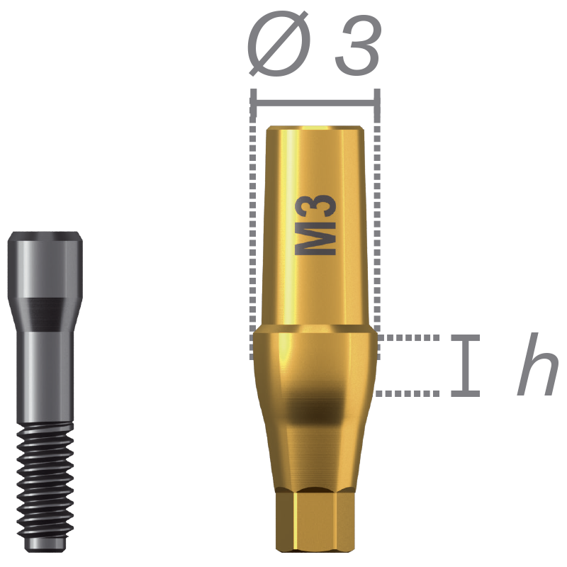 Pilar recto + tornillo