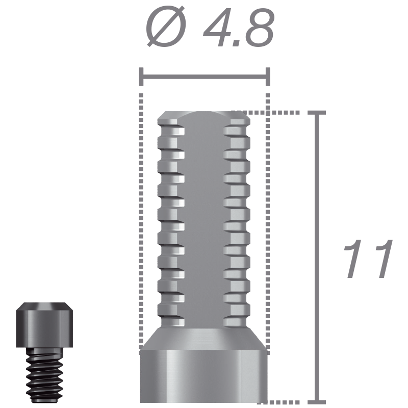 Pilar provisional + tornillo para pilar Conocta