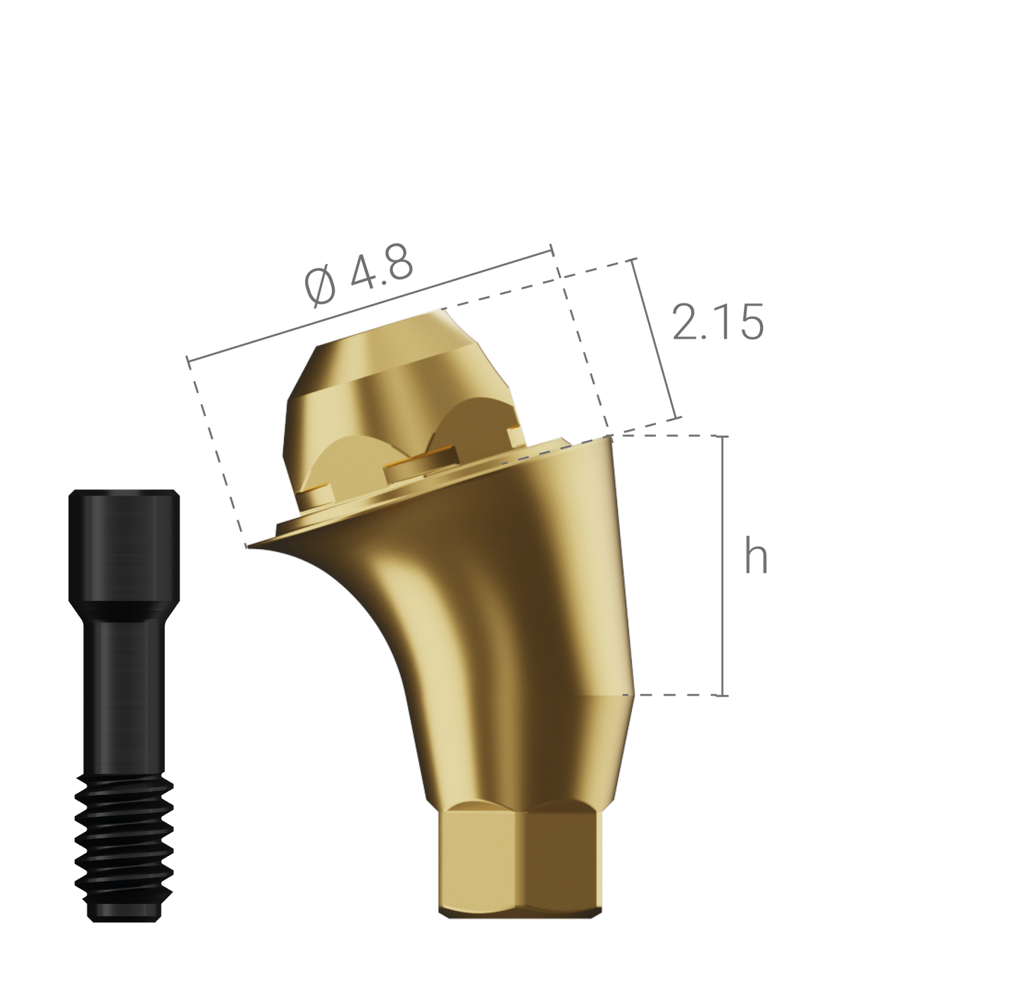 Pilier Tétra angulé + vis