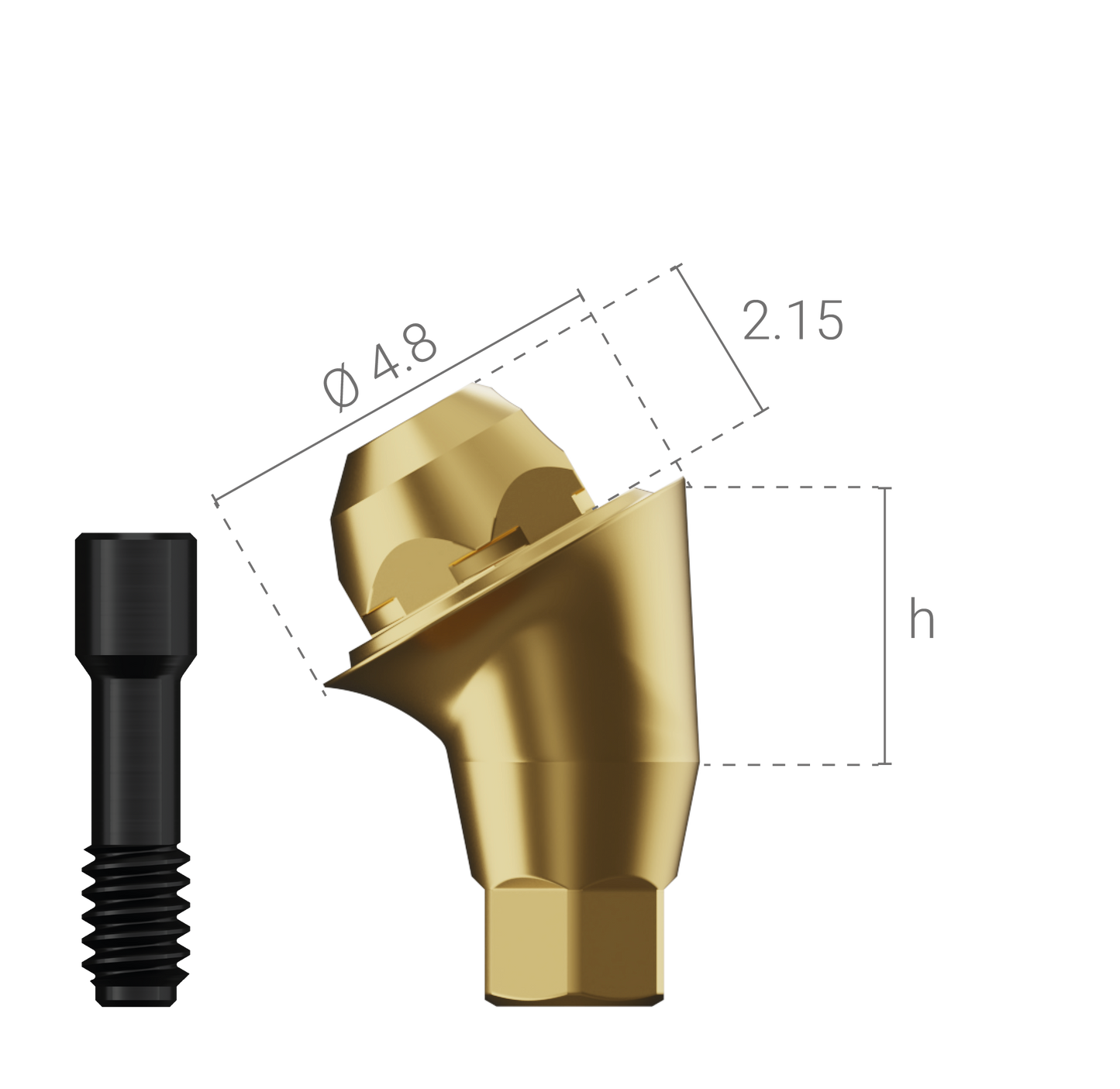 Pilier Tétra angulé + vis