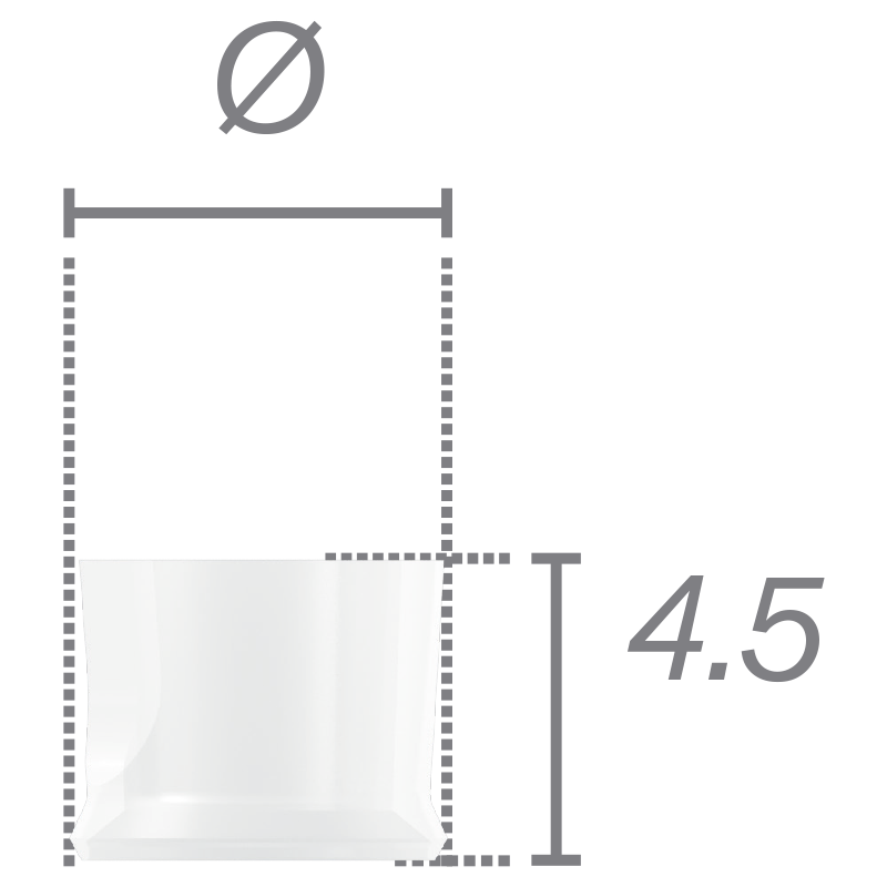 Burn-out screed for angled abutment + screw - Aesthetica + ² Ø 6.5 WP