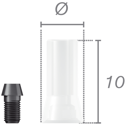 Chape calcinable + vis pour pilier Conocta