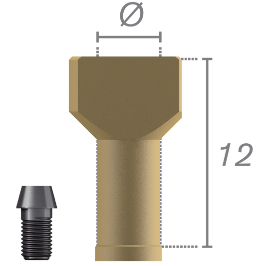 Scan body on implant + screw - Aesthetica + ² Ø 6.5 WP