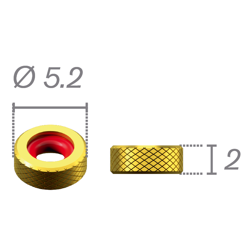 Anneau pour pilier O'Ring ou implant Obi Ø2.7 - Livré avec un joint de 60 shores