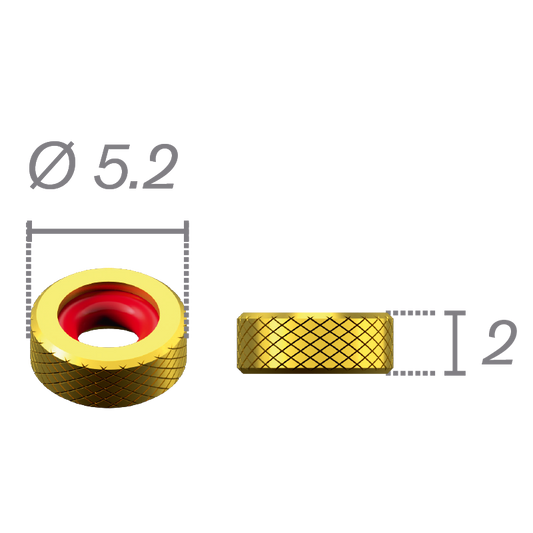 Anneau pour pilier O'Ring ou implant Obi Ø2.7 - Livré avec un joint de 60 shores