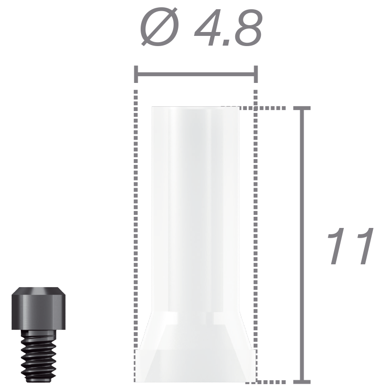 Chape calcinable rotationnelle + vis pour pilier Tétra