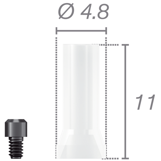 Chape calcinable rotationnelle + vis pour pilier Tétra